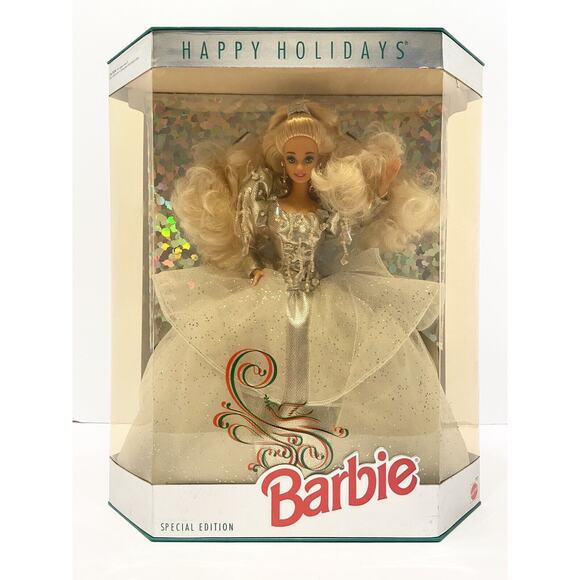 VTG Mattel 1992 Happy Holidays Special Edition Barbie Doll Collector Classic NIB - Picture 1 of 8